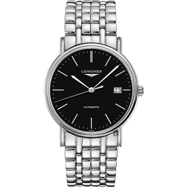 【LONGINES】浪琴 Presence 經典機械錶-黑/38mm(L49214526)