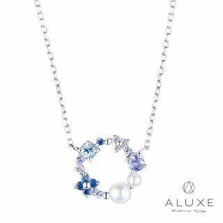 【A-LUXE 亞立詩】10K藍色戀愛鑽石項鍊