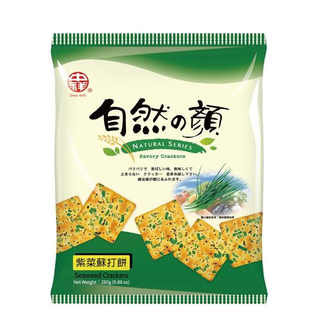 【中祥】自然之顏紫菜蘇打餅乾310g*4袋