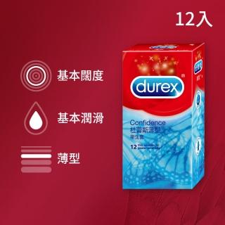 【Durex 杜蕾斯】薄型保險套12入/盒(避孕套/衛生套/經典薄潤系列)