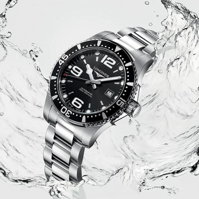 【LONGINES 浪琴】征服者300米64小時動力儲存機械錶-黑/41mm(L37424566)