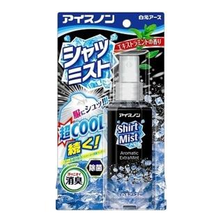 【日本白元】酷暑對策瞬冷 衣物涼感消臭除菌噴霧 100ml 黑色酷涼薄荷 瞬間爆冷身體降溫