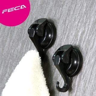 【FECA 非卡】無痕強力吸盤 小飛象掛勾-小(黑-2入)