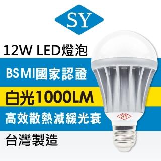 【SY 聲億科技】全電壓 LED 12W 燈泡 白光 4入組(CNS認證版)