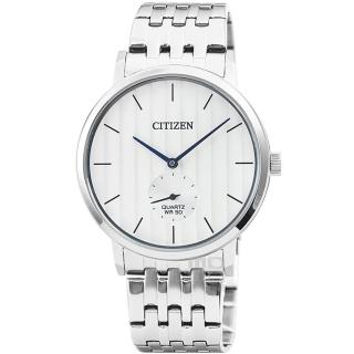 【CITIZEN 星辰】星辰小秒針石英鋼帶錶-銀(BE9170-56A)
