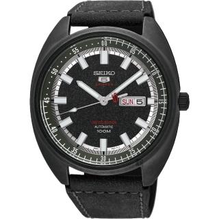 【SEIKO 精工】5號24石盾牌限量機械手錶-鍍黑/44mm(4R36-06E0SD  SRPB73J1)