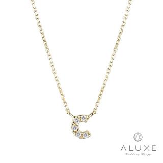 【A-LUXE 亞立詩】Alphabet系列 10K鑽石項鍊-C(網路限定商品)