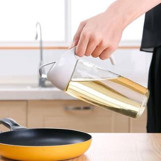 自動開合防漏防回流玻璃油壺 500ml(簡約漂亮)