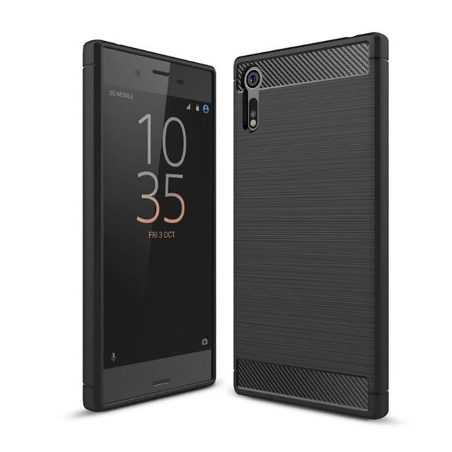 【YANG YI 揚邑】Sony Xperia XZ/XZS 碳纖維拉絲紋軟殼散熱防震抗摔手機殼
