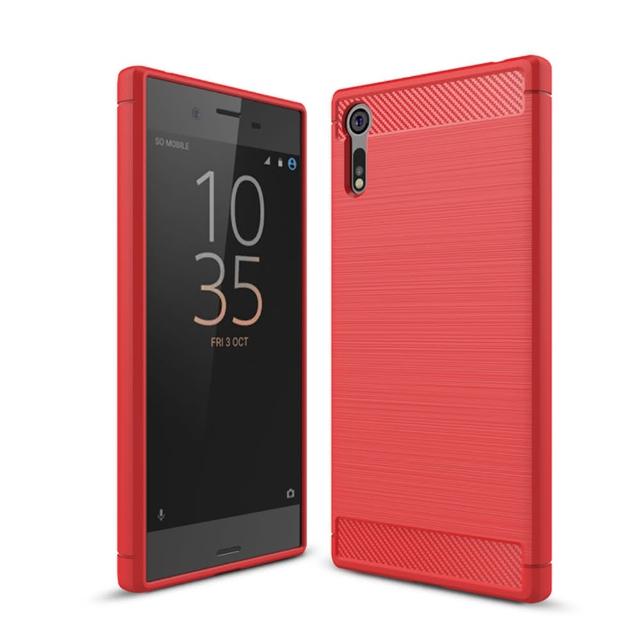 【YANG YI 揚邑】Sony Xperia XZ/XZS 碳纖維拉絲紋軟殼散熱防震抗摔手機殼
