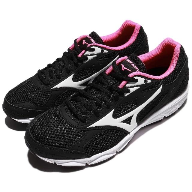【MIZUNO 美津濃】慢跑鞋 Maximizer 20 輕量 女鞋 跑鞋 路跑 馬拉松 透氣 低筒 女 黑 粉(K1GA180102)