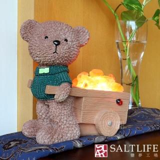 【鹽夢工場】創意造型鹽燈-寶貝熊(綠)