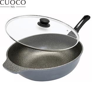 【義大利CUOCO】鈦晶岩大寶鍋組34cm附蓋