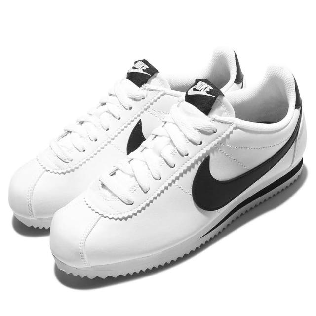 【NIKE 耐吉】休閒鞋 Classic Cortez 女鞋 男鞋 阿甘鞋 低筒 運動 復古 球鞋 穿搭 白 黑(807471-101)