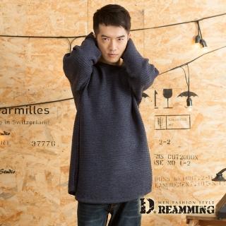【Dreamming】素面百搭壓條寬袖圓領針織毛衣(共四色)