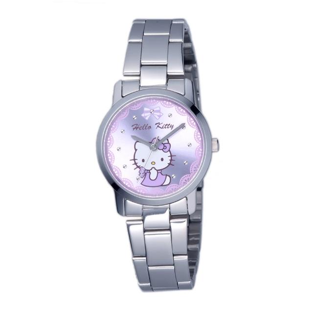 【HELLO KITTY】凱蒂貓可愛滿分俏麗手錶(紫 LK680LWVI)