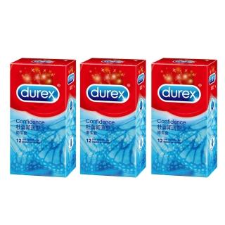 【Durex 杜蕾斯】薄型裝衛生套12入X3(保險套)