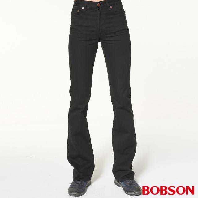 【BOBSON】男款低腰喇叭褲(黑灰1696-87)