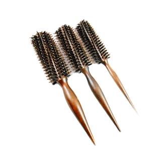 【Kiret】豬鬃圓梳-豬鬃毛捲髮梳 防靜電 梨花頭(豬鬃 圓梳 梳子 豬鬃毛)