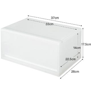 【MUJI 無印良品】PP資料盒/橫式/深型 整體：約寬37×深26×高17.5cm　內寸：約寬33.5×深22.5×高14cm