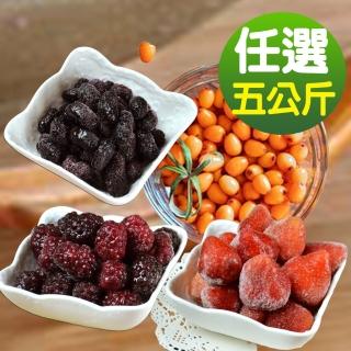 【幸美生技】5公斤超值任選 進口鮮凍莓果 草莓/黑醋栗/紅櫻桃(1000g/包)