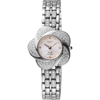 【Ogival 愛其華】唯一綻放真鑽女錶-銀/32mm(380-39DLW)
