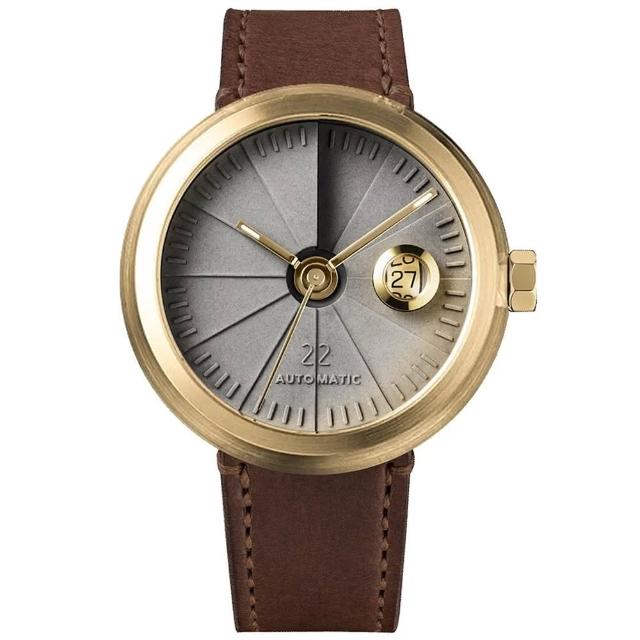 【22】四度空間水泥機械錶-淬鍊黃銅款-4D-Concrete-Watch-Automatic-Signature-Brass/45mm(22-CMW02S02)