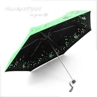 【RainSky】四季花卉雙絲印_輕量晴雨傘-防UV傘防曬傘降溫傘手開傘折傘(多色可選)