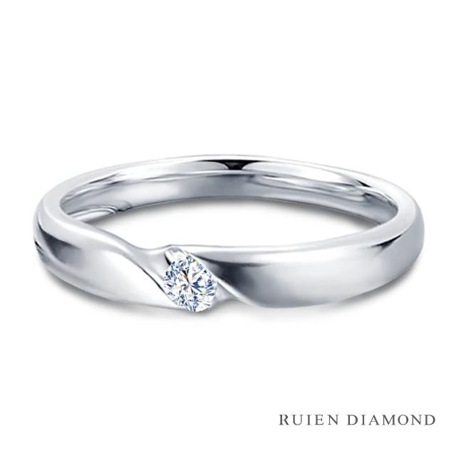RUIEN DIAMOND 瑞恩鑽石【RUIEN DIAMOND 瑞恩鑽石】鑽石 結婚對戒 戒圈(男款 18K白金)