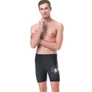 【SAIN SOU 聖手牌】灰色印花五分男泳褲(A53807-15)