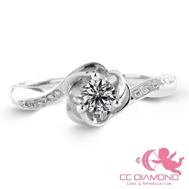 【CC Diamond】D/VS1甜美花朵鑽石戒指 婚戒(鑽石戒指 求婚 婚戒)