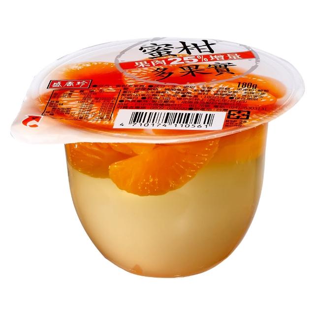 【盛香珍】多果實果凍180gX6杯入(綜合水果/葡萄/蜜柑/白桃-口味任選) 杯裝果凍