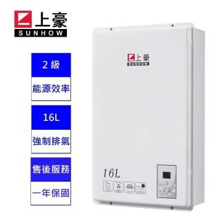 【上豪】16L 數位溫控 熱水器  GS-163 天然瓦斯  ★ 含基本安裝 ★(能源效率2 級)