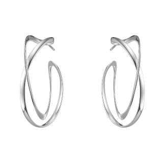 【Georg Jensen 喬治傑生】INFINITY 純銀圈式耳環 大(3539267)