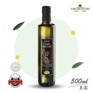 【法奇歐尼】義大利美食家特級冷壓初榨橄欖油500ml(黑圓瓶/生飲級/高橄欖多酚/QAS食安/全素/原裝進口)