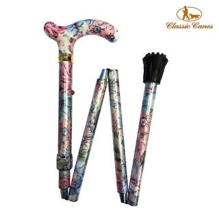 【Classic Canes】可摺疊收納。調整高低手杖-4616G(77-85cm)