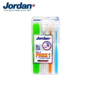 【Jordan】超纖細牙刷促銷限定組3支+旅行盒(超軟毛)