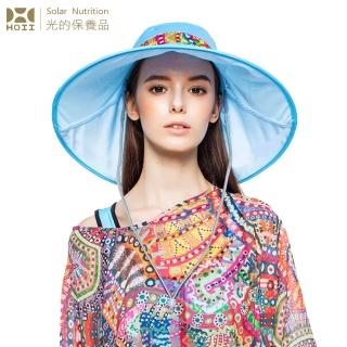 【HOII后益】HOII后益 HOSEA花漾法式優雅圓筒帽★藍光(UPF50+抗UV防曬涼感先進光學機能布)