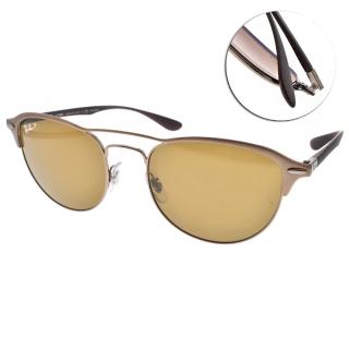 【RayBan 雷朋】時尚潮流雙槓款眼鏡(棕-棕鏡片#RB3596 909283)
