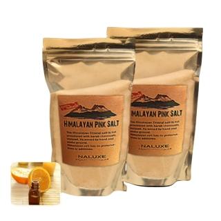 【Naluxe】玫瑰鹽精油美人湯500gX2入(泡澡、足浴、泡澡、去角質、添加天然柑橘精油、放鬆紓壓)
