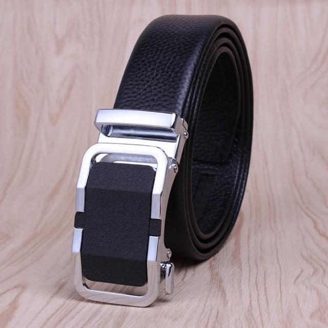 【米蘭精品】極速出貨  100%真皮皮帶男牛皮腰帶商務金屬皮帶休閒男襯衫牛仔西裝褲(自動扣耐磨多款73qg19)