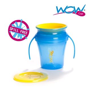 【Wow cup】美國WOW Cup baby 360度握把透明喝水杯(果凍藍)
