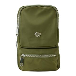 【DRAKA 達卡】防潑水方形單肩斜背胸包-綠(44DK58240199)