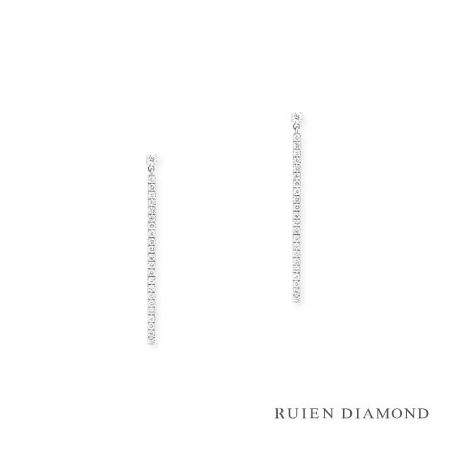 【RUIEN DIAMOND 瑞恩鑽石】輕珠寶系列 6分 鑽石(14K白金 鑽石耳環)