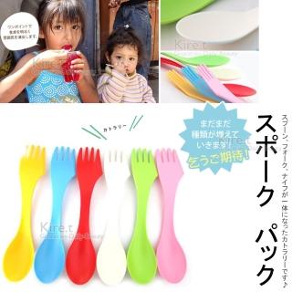 【kiret】兒童外出專用 三合一 刀叉匙餐具 超值12入(刀子、叉子、湯匙三合一 攜帶方便 環保衛生)