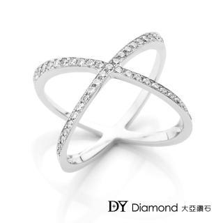 【DY Diamond 大亞鑽石】18K金 時尚設計鑽石線戒