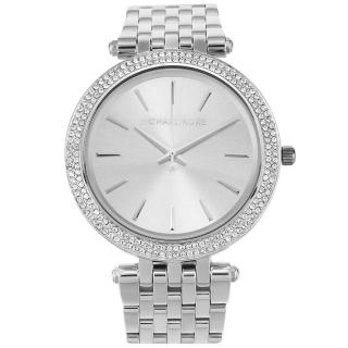 【Michael Kors】Darci銀色光燦晶鑽不鏽鋼女腕錶(MK3190)
