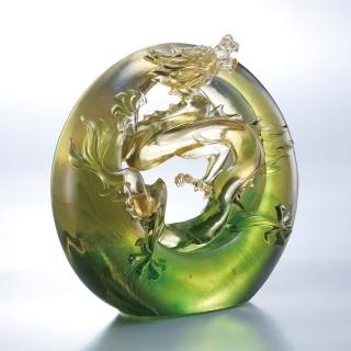 【tittot 琉園】龍騰運轉 龍 擺飾(送禮/琉璃/禮物/玻璃/水晶/藝術品/擺飾/禮贈/企業/)