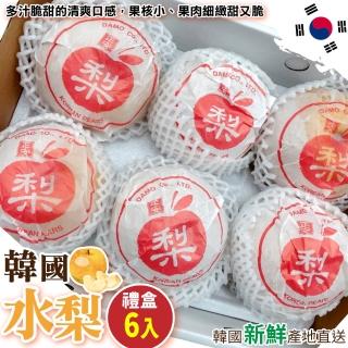 【WANG 蔬果】嚴選韓國特大顆水梨(6入禮盒_650g/顆)