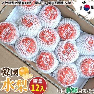 【WANG 蔬果】嚴選韓國水梨禮盒(12入禮盒_400g/顆)